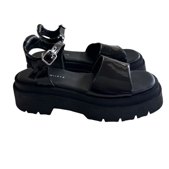 E8 by Miista Pauline Mary Jane Patent Leather Platform Sandals Size 38